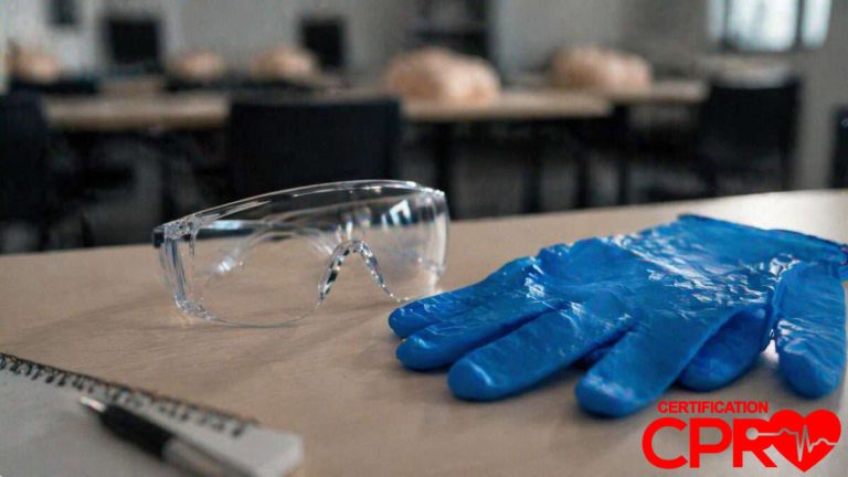 PPE gear for bloodborne pathogens training in CPR certification classes Fort Worth.